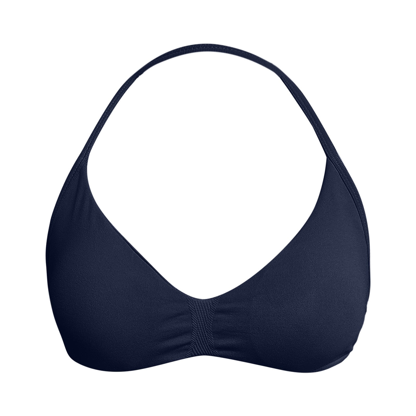 thumbnail image 5 of Sujetador deportivo sin espalda con tirantes para mujer - Copas acolchadas extraíbles, nailon-spandex - Sujetador de yoga y gimnasio con fruncido delantero - Tallas XS-XL, 5 of 5